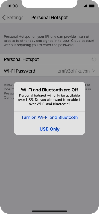If Wi-Fi is turned off, press Turn on Wi-Fi and Bluetooth.