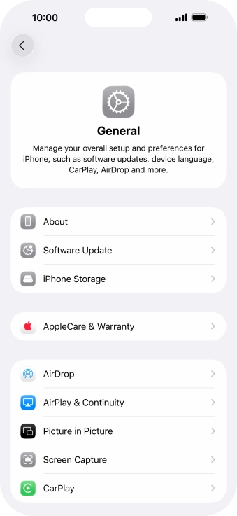 Press Software Update. If a new software version is available, it's displayed. Follow the instructions on the screen to update the phone software.