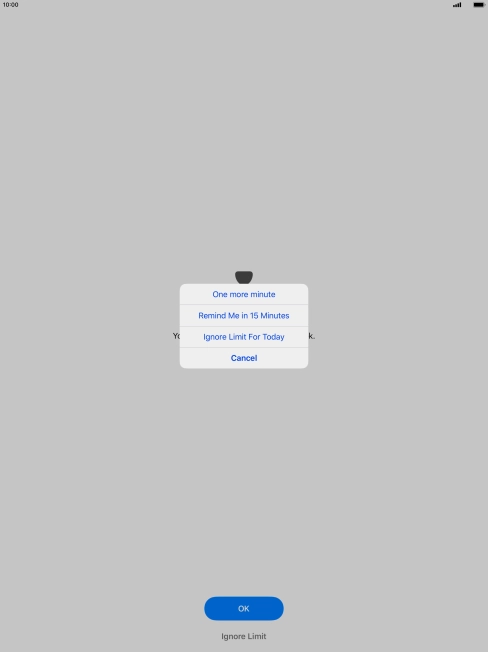 Press the required setting. Press the required setting.