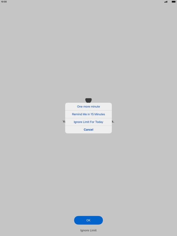 Press the required setting. Press the required setting.
