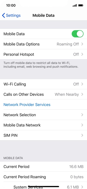 The total data usage is displayed next to Current Period.