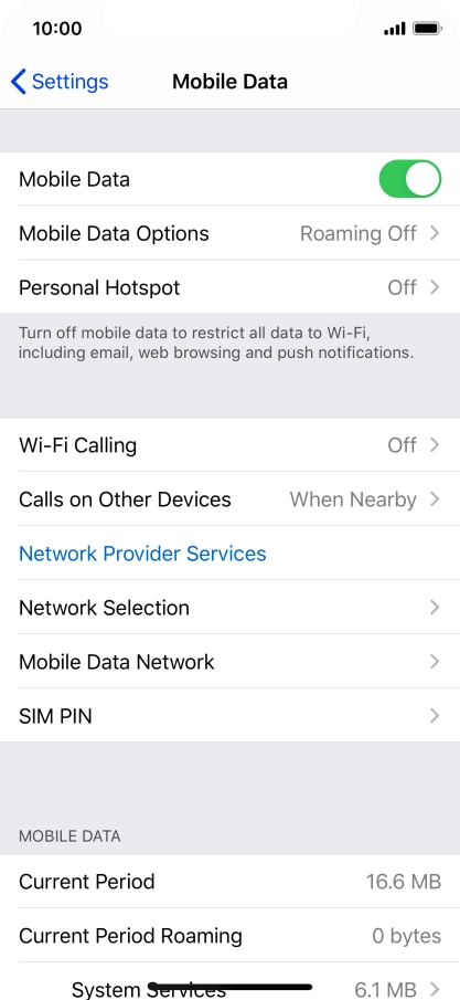 The total data usage is displayed next to Current Period.