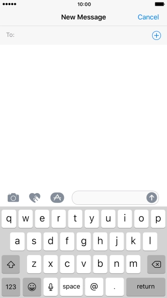 Press the search field and key in the first letters of the recipient's name.