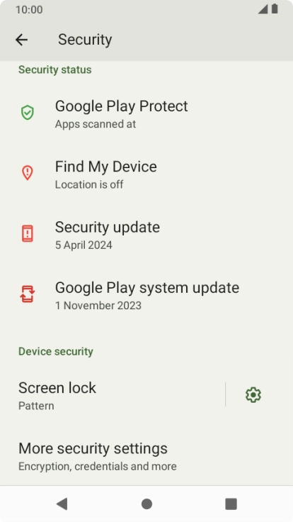 Press Screen lock and key in the current phone lock code. Press Screen lock and key in the current phone lock code.