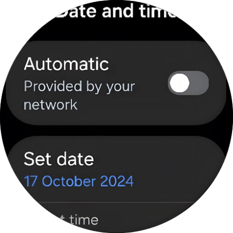 Press Set date. Press Set date.