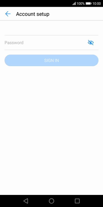 Press Password and key in the password for your email account.