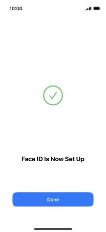 Press Done. If you haven't previously selected a phone lock code, key in a code of your own choice twice.
