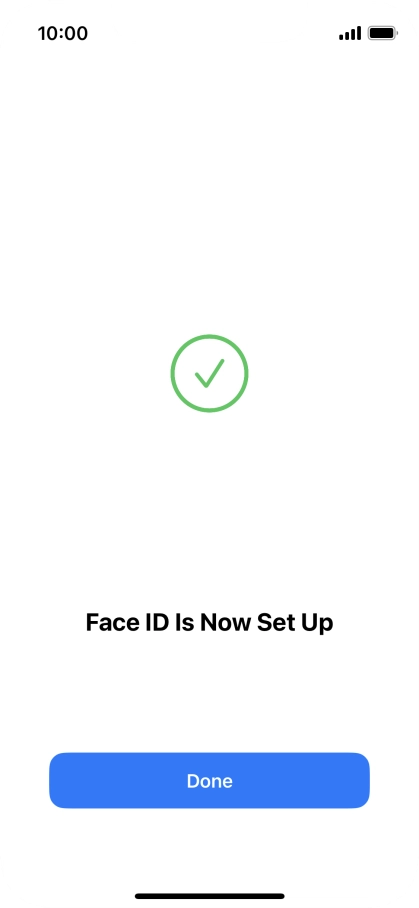 Press Done. If you haven't previously selected a phone lock code, key in a code of your own choice twice.