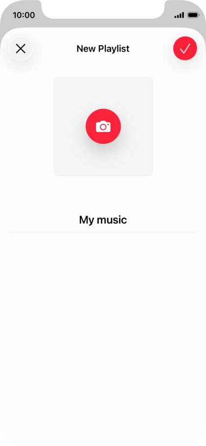Press the confirm icon.