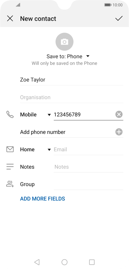 Press the confirm icon. Press the confirm icon.