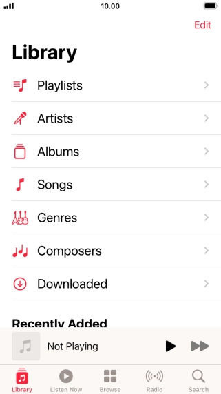 Press Playlists.