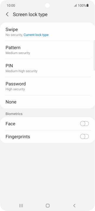 Press Fingerprints.