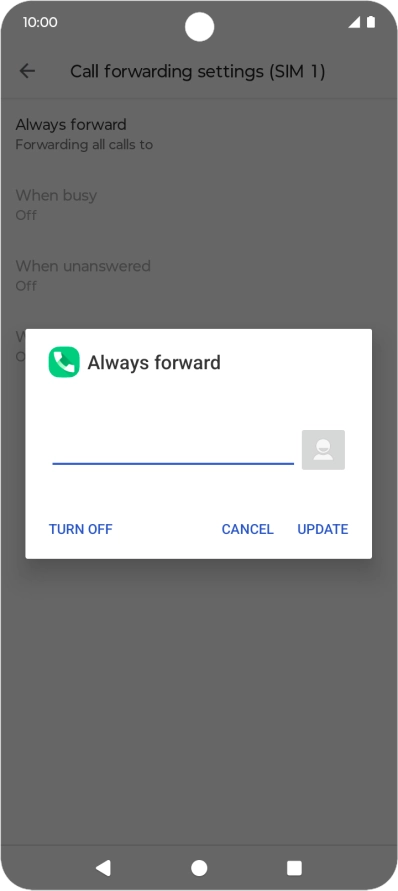 Press TURN OFF.
