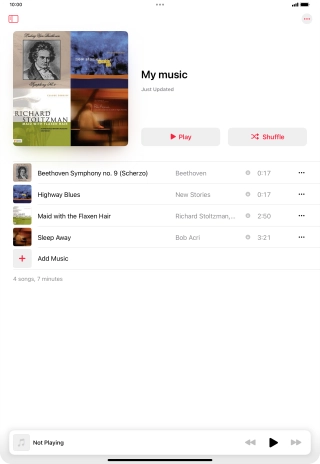Go to the required category or playlist and press the required audio file. Go to the required category or playlist and press the required audio file.