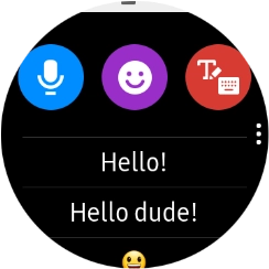 Press the write reply icon and key in the required text. Press the write reply icon and key in the required text.