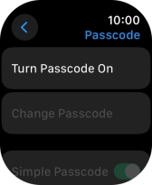 Press Turn Passcode On and key in a lock code of your own choice twice. Press Turn Passcode On and key in a lock code of your own choice twice.