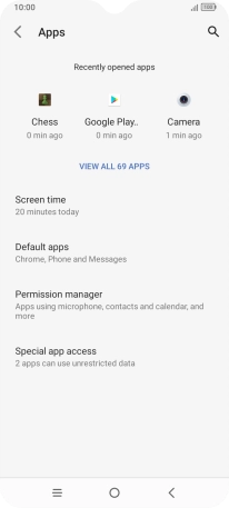 Press VIEW ALL APPS. Press VIEW ALL APPS.