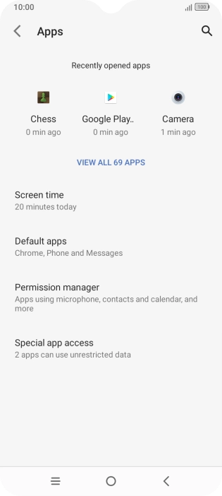 Press VIEW ALL APPS. Press VIEW ALL APPS.