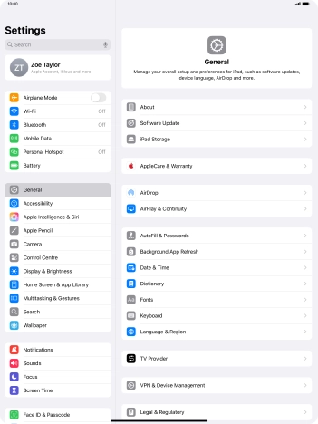 Press Mobile Data.