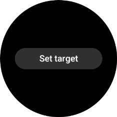 Press Set target. Press Set target.
