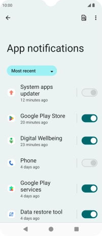 Press the drop down list. Press the drop down list.