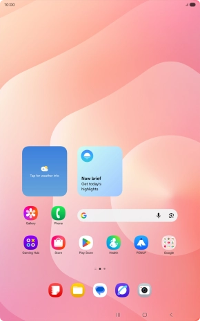 Slide your finger downwards starting from the top right side of the screen.