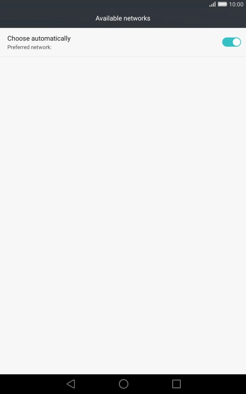 If you want to select a network manually, press Choose automatically.