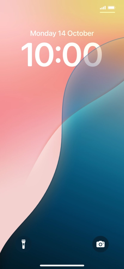 Press and hold anywhere on the lock screen.