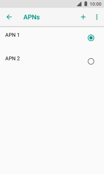 Press the field next to the data connection to activate it.