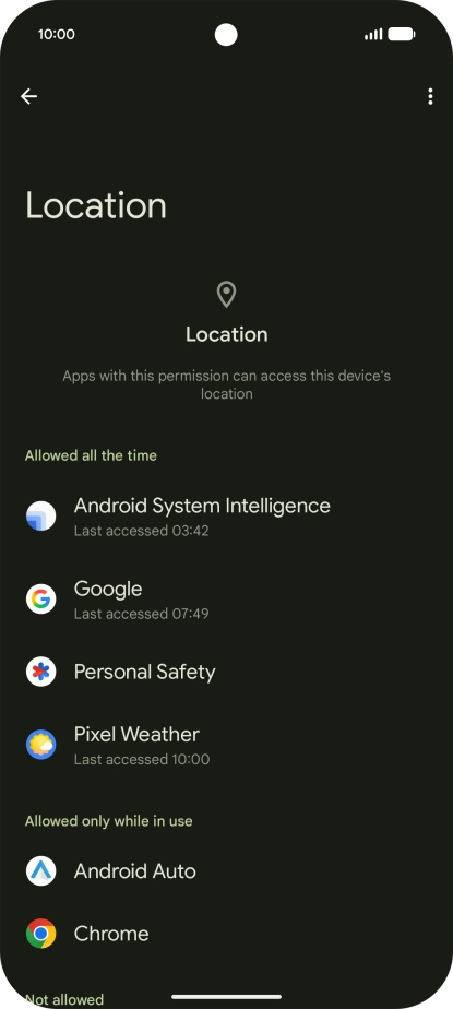 Press the required app.