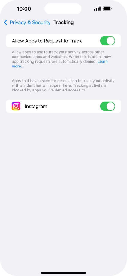 Press the indicator next to 