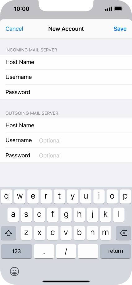 Press Save. Your email account has now been set up. To select more settings for incoming and outgoing server, proceed with the following steps.