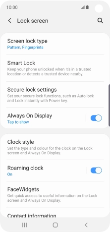 Press Screen lock type and key in the current phone lock code. Press Screen lock type and key in the current phone lock code.