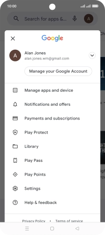 Press Manage apps & device. Press Manage apps & device.
