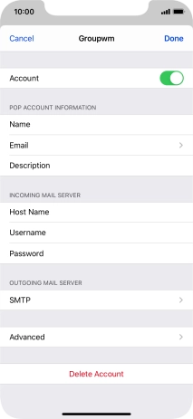 Press SMTP.