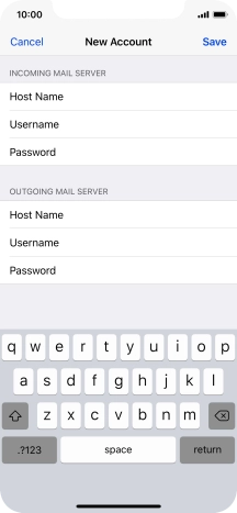 Press Save. Your email account has now been set up. To select more settings for incoming and outgoing server, proceed with the following steps. Press Save. Your email account has now been set up. To select more settings for incoming and outgoing server, proceed with the following steps.