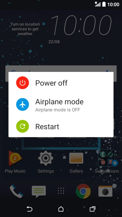 Press Power off.