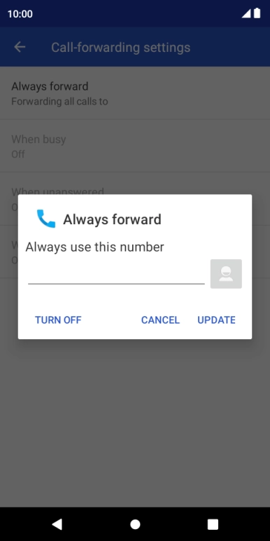 Press TURN OFF.