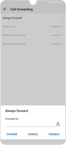 Press DISABLE.