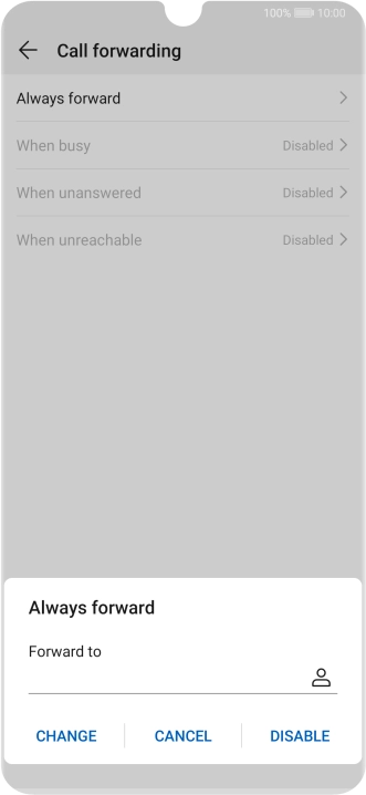 Press DISABLE.