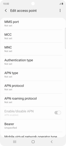 Press MMS port. Press MMS port.