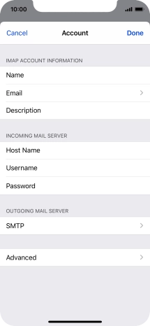 Press SMTP.