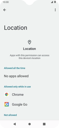 Press the required app. Press the required app.