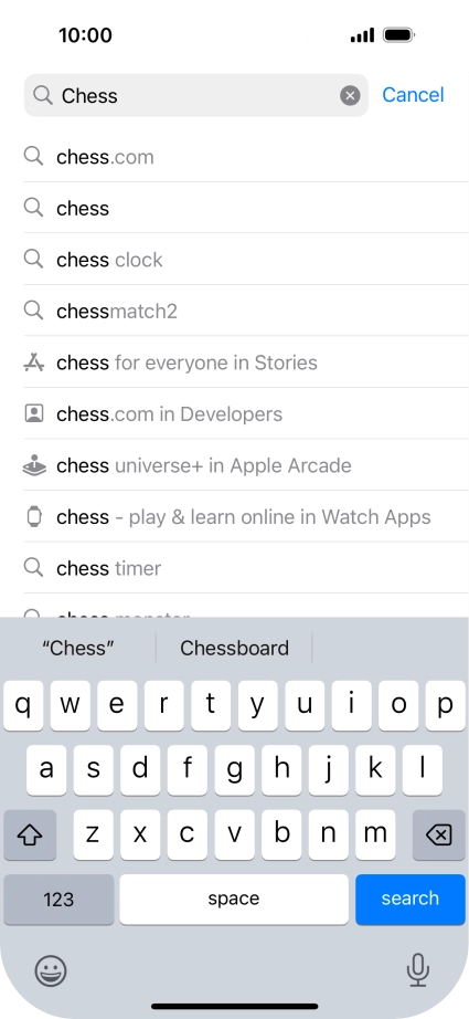 Press search.