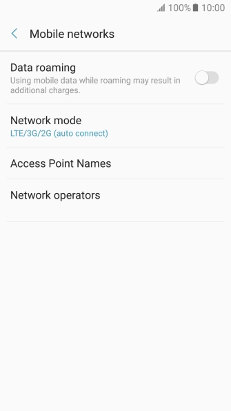 Press Network mode.
