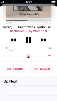 Press Shuffle to turn the function on or off.