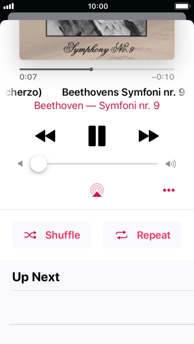 Press Shuffle to turn the function on or off.