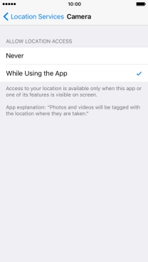 Press the required setting to turn the function on or off.