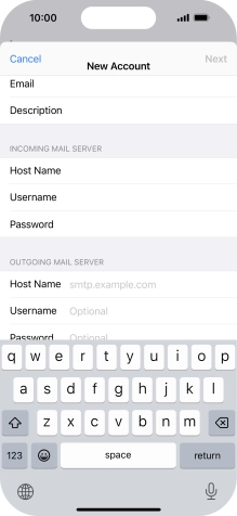 Press Host Name and key in mail.vodafone.ie. Press Host Name and key in mail.vodafone.ie.