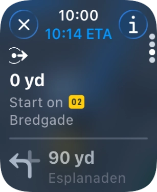 Press the end icon.